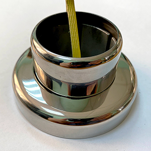 крепление стойки 50.8 KM902 (цанга) зеркало AISI 304 (08Х18Н10, Китай арт.1142484